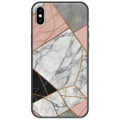 The Marble Collection - Modern iPhone XS Max Black TPU (Μαύρη Σιλικόνη)