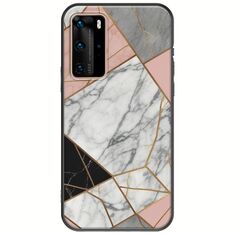 The Marble Collection - Modern Huawei P40 Pro Black TPU (Μαύρη Σιλικόνη)