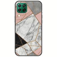 The Marble Collection - Modern Huawei P40 Lite Black TPU (Μαύρη Σιλικόνη)