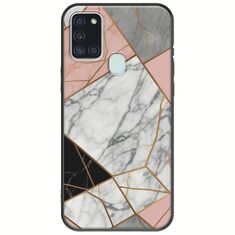 The Marble Collection - Modern Samsung Galaxy A21s Black TPU (Μαύρη Σιλικόνη)