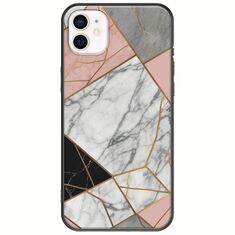 The Marble Collection - Modern iPhone 12 mini Black TPU (Μαύρη Σιλικόνη)