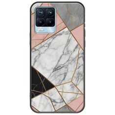 The Marble Collection - Modern Realme 8 / 8 Pro Black TPU (Μαύρη Σιλικόνη)