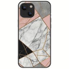 The Marble Collection - Modern iPhone 13 mini Black TPU (Μαύρη Σιλικόνη)