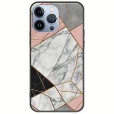 The Marble Collection - Modern iPhone 13 Pro Black TPU (Μαύρη Σιλικόνη)