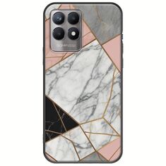 The Marble Collection - Modern Realme 8i Black TPU (Μαύρη Σιλικόνη)