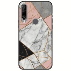 The Marble Collection - Modern Huawei Y6p Black TPU (Μαύρη Σιλικόνη)