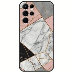 The Marble Collection - Modern Samsung Galaxy S22 Ultra Black TPU (Μαύρη Σιλικόνη)