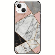 The Marble Collection - Modern iPhone 14 Black TPU (Μαύρη Σιλικόνη)