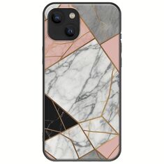 The Marble Collection - Modern iPhone 14 Plus Black TPU (Μαύρη Σιλικόνη)