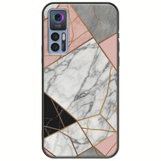 The Marble Collection - Modern TCL 30 / 30 5G / 30+ Black TPU (Μαύρη Σιλικόνη)