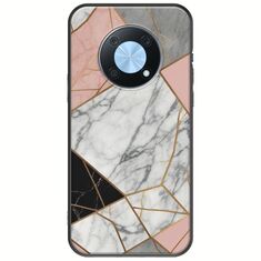 The Marble Collection - Modern Huawei Nova Y90 Black TPU (Μαύρη Σιλικόνη)