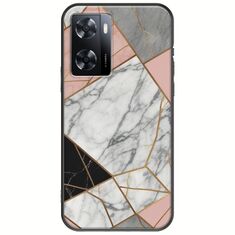 The Marble Collection - Modern Oppo A57s Black TPU (Μαύρη Σιλικόνη)