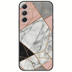 The Marble Collection - Modern Samsung Galaxy A34 5G Black TPU (Μαύρη Σιλικόνη)