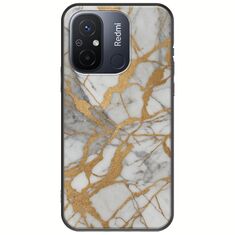 The Marble Collection - Elegance Xiaomi Redmi 12C Black TPU (Μαύρη Σιλικόνη)