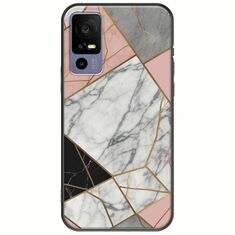 The Marble Collection - Modern TCL 40R 5G Black TPU (Μαύρη Σιλικόνη)