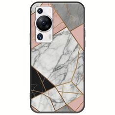 The Marble Collection - Modern Huawei P60 Pro Black TPU (Μαύρη Σιλικόνη)