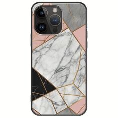 The Marble Collection - Modern iPhone 15 Pro Max Black TPU (Μαύρη Σιλικόνη)