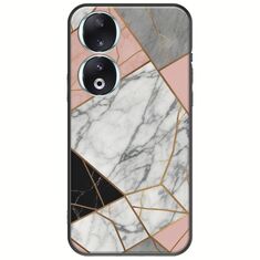 The Marble Collection - Modern Honor 90 5G Black TPU (Μαύρη Σιλικόνη)
