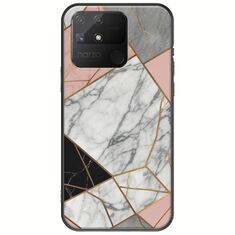 The Marble Collection - Modern Realme Narzo 50A Black TPU (Μαύρη Σιλικόνη)