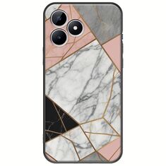 The Marble Collection - Modern Realme Note 50 Black TPU (Μαύρη Σιλικόνη)