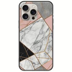 The Marble Collection - Modern iPhone 16 Pro Black TPU (Μαύρη Σιλικόνη)