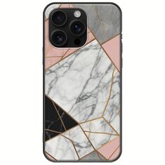 The Marble Collection - Modern iPhone 16 Pro Max Black TPU (Μαύρη Σιλικόνη)