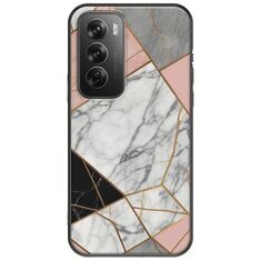 The Marble Collection - Modern Oppo Reno 12 Pro 5G Black TPU (Μαύρη Σιλικόνη)