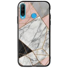 The Marble Collection - Modern Huawei P30 Lite Groove TPU (Tempered Glass και TPU)