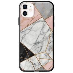 The Marble Collection - Modern iPhone 12 Groove TPU (Tempered Glass και TPU)