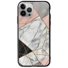 The Marble Collection - Modern iPhone 12 Pro Max Groove TPU (Tempered Glass και TPU)