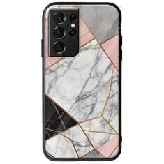 The Marble Collection - Modern Samsung Galaxy S21 Ultra Groove TPU (Tempered Glass και TPU)