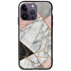 The Marble Collection - Modern iPhone 15 Pro Groove TPU (Tempered Glass και TPU)