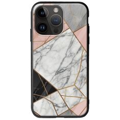 The Marble Collection - Modern iPhone 15 Pro Max Groove TPU (Tempered Glass και TPU)