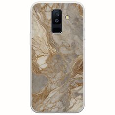 The Marble Collection - Natural Samsung Galaxy A6 Plus 2018 Flexible TPU (Διάφανη Σιλικόνη)