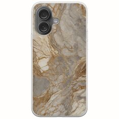 The Marble Collection - Natural iPhone 16 Plus Flexible TPU (Διάφανη Σιλικόνη)