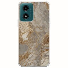 The Marble Collection - Natural Motorola Moto G04s Flexible TPU (Διάφανη Σιλικόνη)
