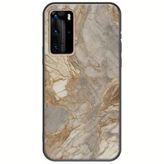The Marble Collection - Natural Huawei P40 Pro Black TPU (Μαύρη Σιλικόνη)