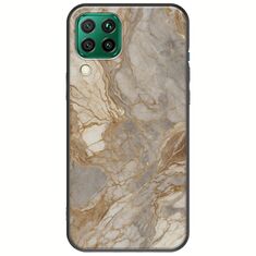 The Marble Collection - Natural Huawei P40 Lite Black TPU (Μαύρη Σιλικόνη)