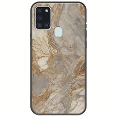 The Marble Collection - Natural Samsung Galaxy A21s Black TPU (Μαύρη Σιλικόνη)