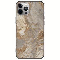 The Marble Collection - Natural iPhone 12 Pro Max Black TPU (Μαύρη Σιλικόνη)