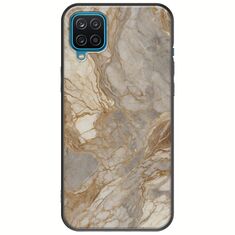 The Marble Collection - Natural Samsung Galaxy A12 Black TPU (Μαύρη Σιλικόνη)