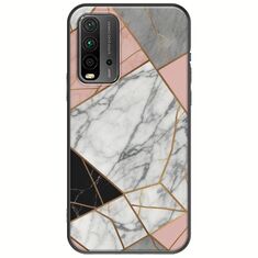 The Marble Collection - Modern Xiaomi Redmi 9T Black TPU (Μαύρη Σιλικόνη)