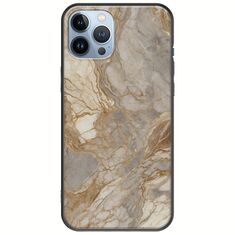 The Marble Collection - Natural iPhone 12 Pro Black TPU (Μαύρη Σιλικόνη)