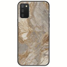 The Marble Collection - Natural Samsung Galaxy A03s Black TPU (Μαύρη Σιλικόνη)