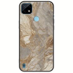 The Marble Collection - Natural Realme C21Y / Realme C25Y Black TPU (Μαύρη Σιλικόνη)