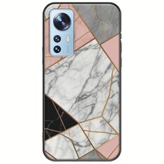 The Marble Collection - Modern Xiaomi 12 / 12X Black TPU (Μαύρη Σιλικόνη)