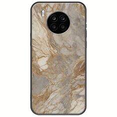 The Marble Collection - Natural Huawei Nova 8i Black TPU (Μαύρη Σιλικόνη)
