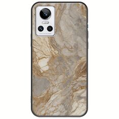 The Marble Collection - Natural Realme GT Neo 3 Black TPU (Μαύρη Σιλικόνη)
