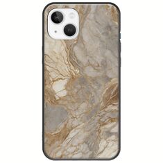 The Marble Collection - Natural iPhone 14 Black TPU (Μαύρη Σιλικόνη)