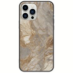 The Marble Collection - Natural iPhone 14 Pro Black TPU (Μαύρη Σιλικόνη)